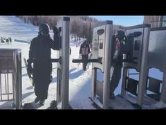 Apresentar Catraca de Altura Total Leitor de Cartão RFID Impressão Digital Aço Inoxidável