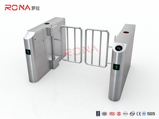 comprar Porta de barreira de balanço automática de 3 pistas com coletor de cartões para controle de acesso biométrico online manufacture
