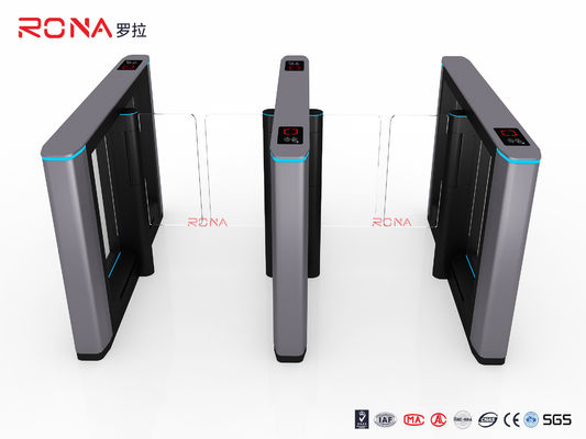 Turnstile de porta de velocidade bidirecional de aço inoxidável com sistema de bilhetagem de impressão digital