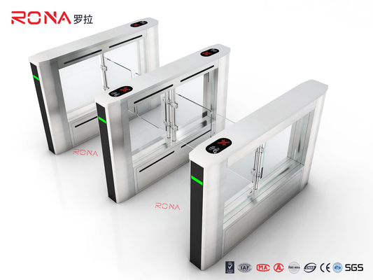 TCP / IP Segurança Electro Lock Door Swing Pedestrian Barrier Gate Turnstyle Fastlane Glass