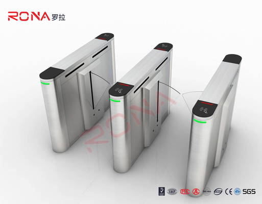 Estádios Impressão Fingera Impressão Óptica Turnstile Flap Barreira Portão de entrada Turnstiles Barreira de balanço escovado