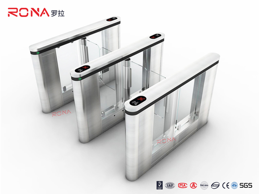 TCP / IP Segurança Electro Lock Door Swing Pedestrian Barrier Gate Turnstyle Fastlane Glass