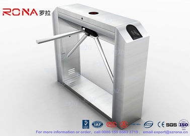 Porta de aço inoxidável do torniquete do tripé 304, comparecimento do torniquete da barreira da aleta do RFID
