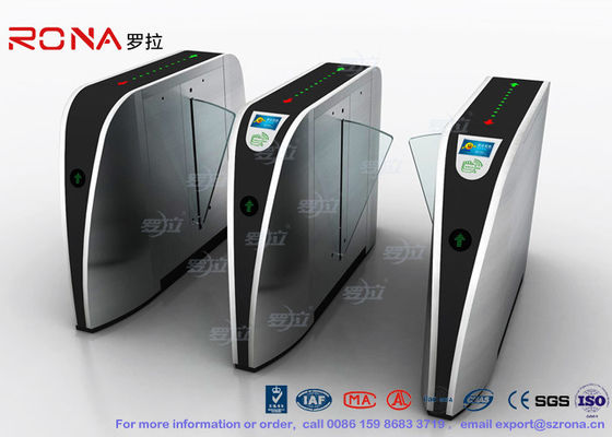 Porta elétrica padrão SS da barreira da aleta dos sistemas da entrada do torniquete do controle de acesso de alta velocidade