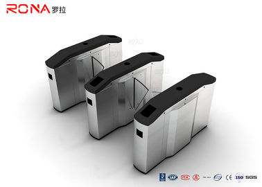 Pedestre automático RS232 304 da porta à altura da cintura da barreira da aleta de aço inoxidável