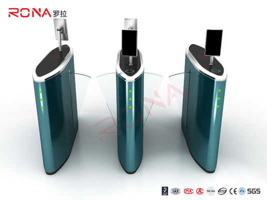 Cor azul do lago pedestre automático gate da barreira da aleta com o motor sem escova de DC24V