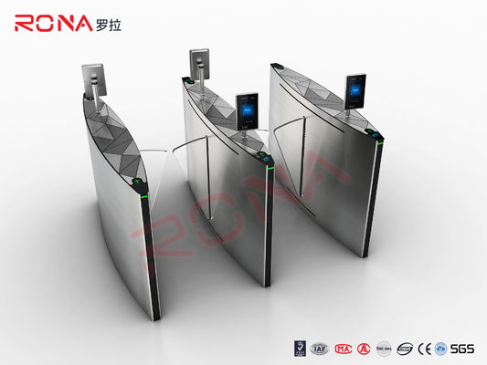 Controle de acesso de alta velocidade da porta RFID da barreira da aleta com o braço do balanço de Arylic