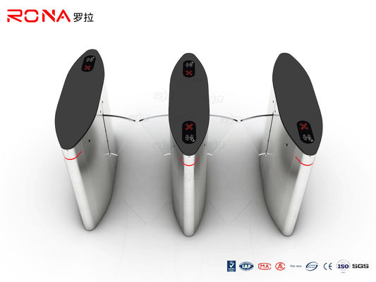 Torniquete da barreira da aleta de DC24V 20W, sistema biométrico do leitor de cartão da porta da barreira da entrada