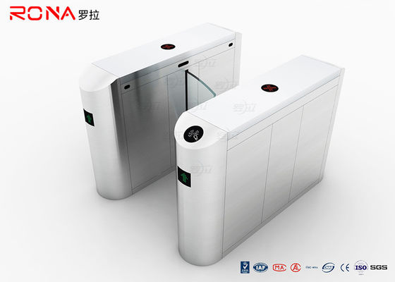 Torniquete da porta da barreira da aleta da altura da cintura do SUS 304 com sistemas do controle de acesso do cartão de Rfid